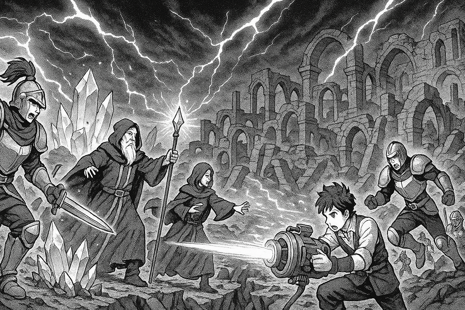 Anime style conflict over the Genesis Celestial