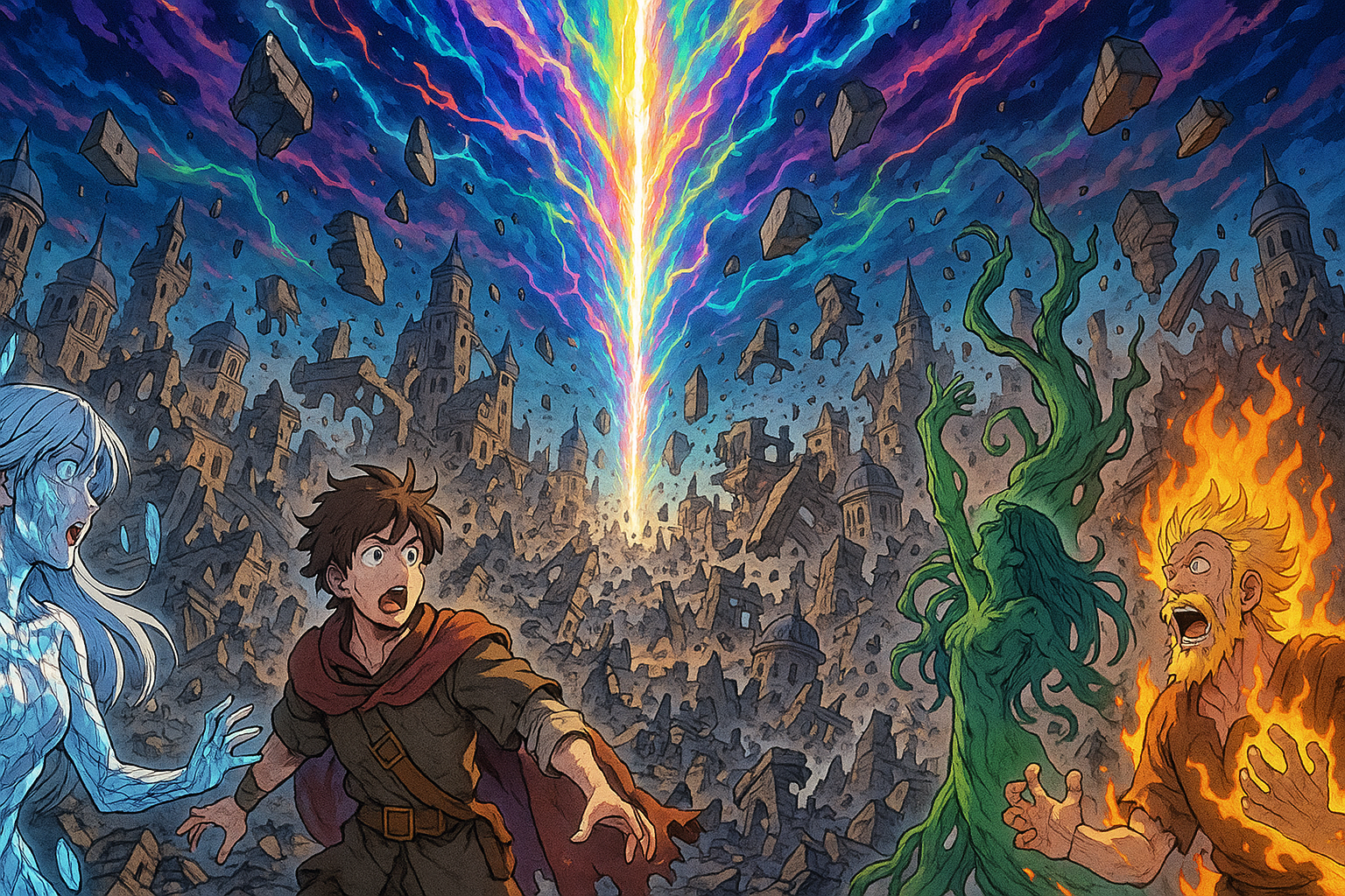 Anime style aftermath of the Halvening